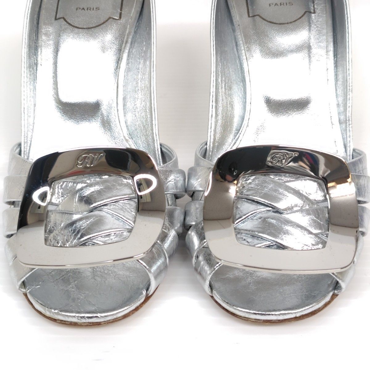 ☆使用感少なめ☆ROGER VIVIER ロジェヴィヴィエ サンダル 35 スクエア