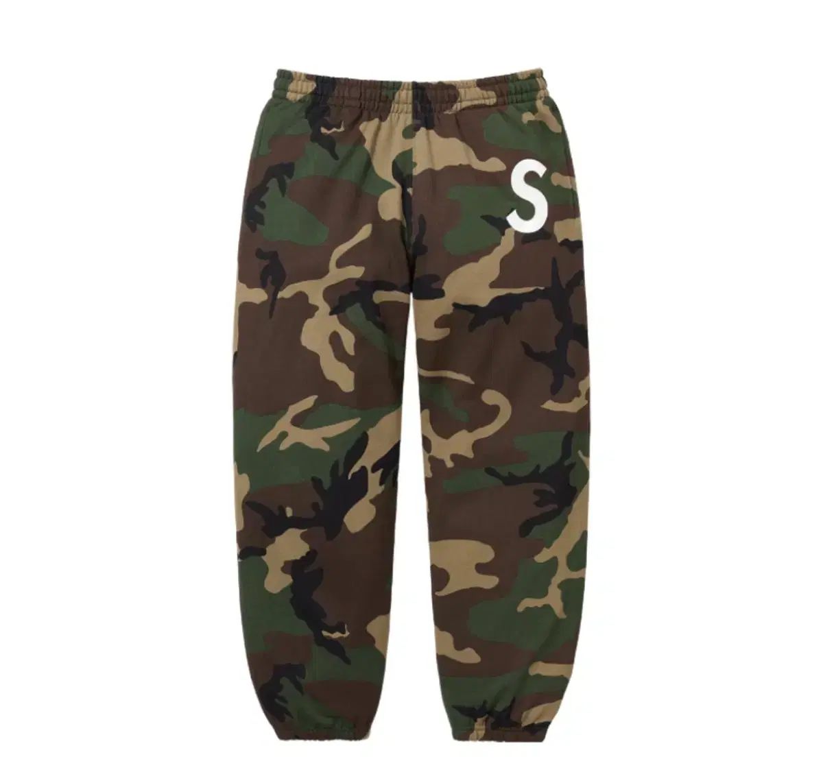 Supreme Sロゴ スウェットパンツ ウッドランドカモ M-製品を信頼できる