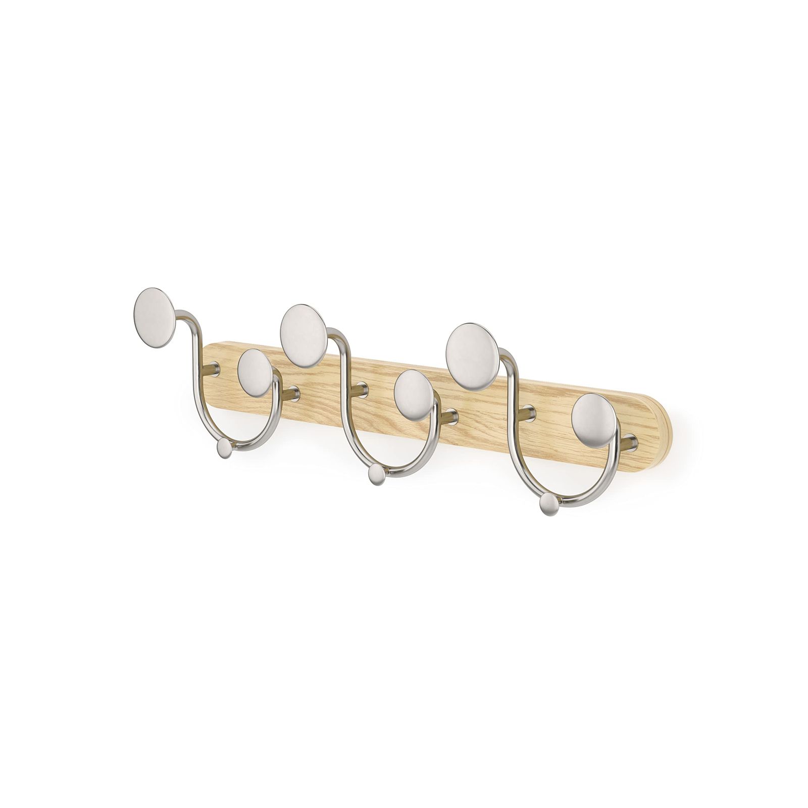新品 Umbra メロディ 9フック ナチュラル/ニッケル 壁掛けフック 収納 フック