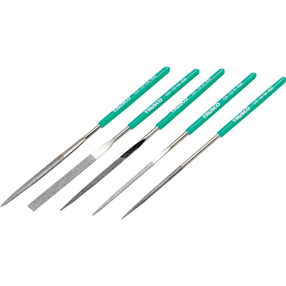 新品 TRUSCO(トラスコ) ダイヤモンドヤスリ 精密用 刃長50mm セット GS-10-SET-400