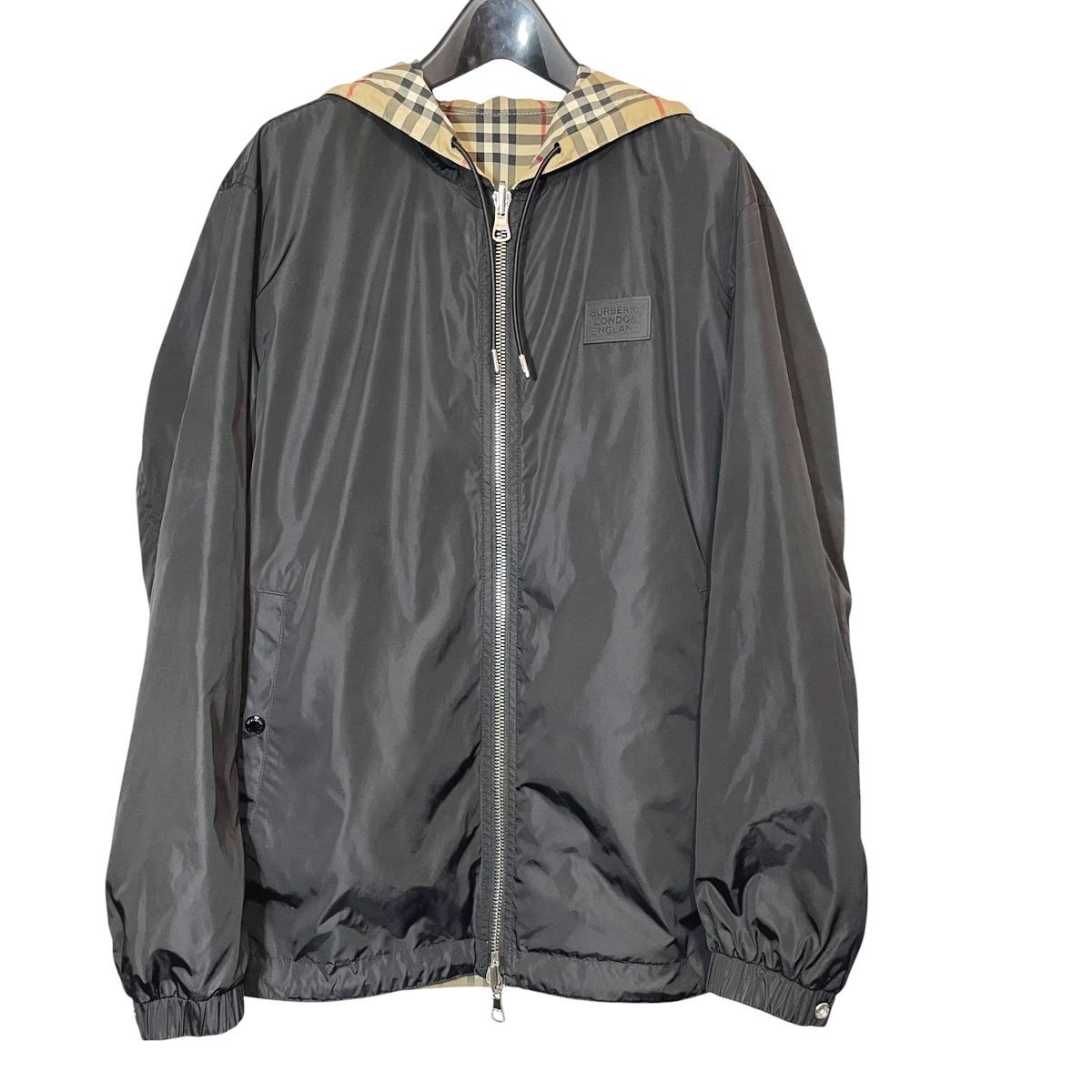 中古】BURBERRY バーバリー リバーシブル ナイロンジップアップ 