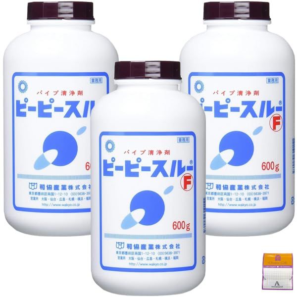 【3個セット】パイプ洗浄剤 ピーピースルーF 600g×3個 排水管洗浄 Anniversarich プチギフト付