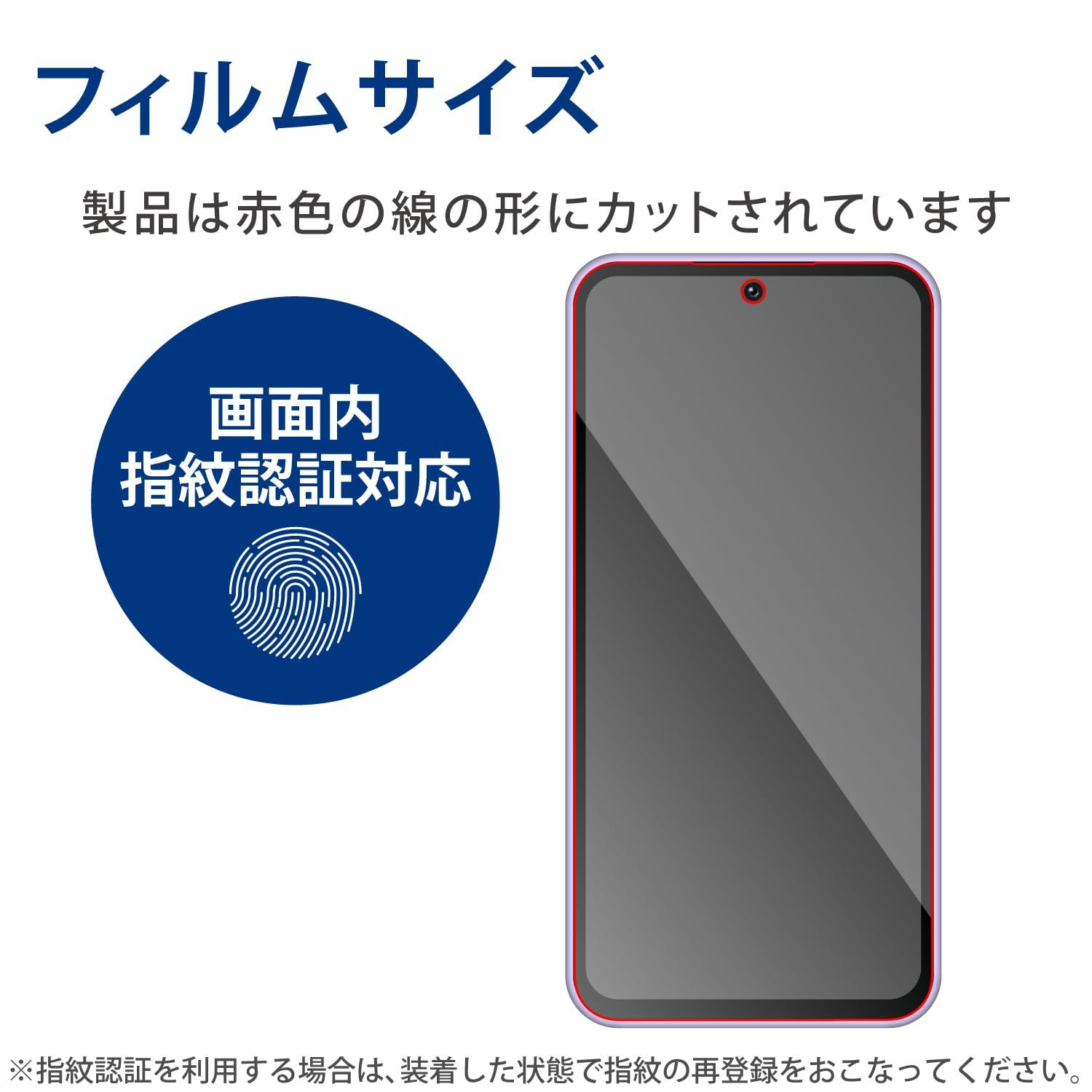 スマホアクセサリー 新品 エレコム Galaxy A54 5G SC-53D SCG21 ガラスフィルム 指紋認証対応 10H ブルーライトカット 指紋防止 クリア PM-G233FLGGBL