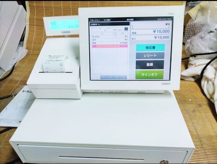 品質は非常に良い カシオレジスター V-R200 タッチ操作設定無料Android