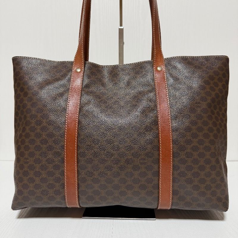 CELINE セリーヌ マカダム柄 PVCレザー トートバッグ 肩掛け