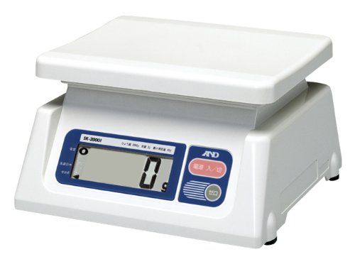新品 A&D 取引証明用 デジタルはかり SK-2000i-A3 ≪ひょう量:2000g 最小表示:2g(使用範囲:40g~2000g) 皿寸法:230(W)*190(D)mm 検定付:3地域≫