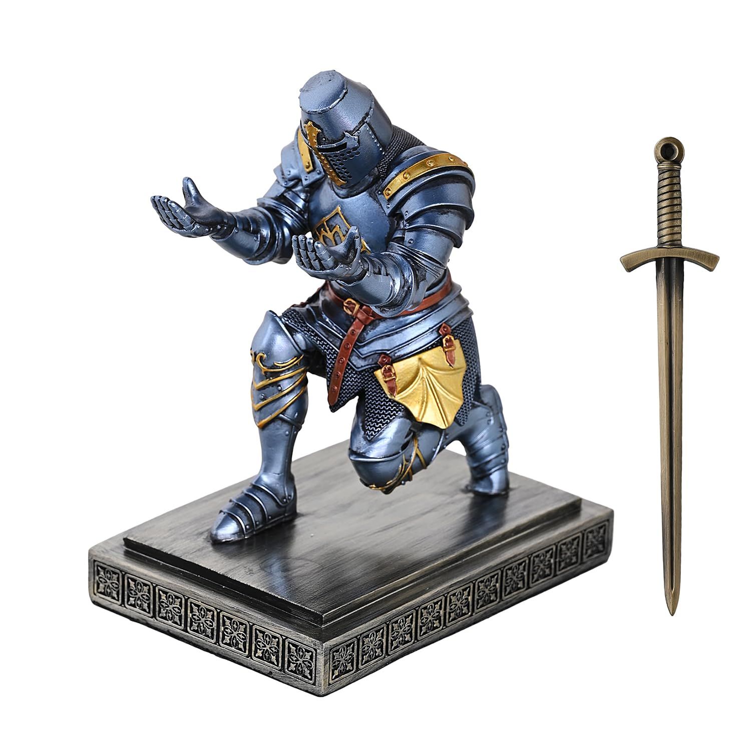新品 NCQIXIAO テンプル騎士団 ヴァンガード 兵士 ペンホルダー 鉛筆