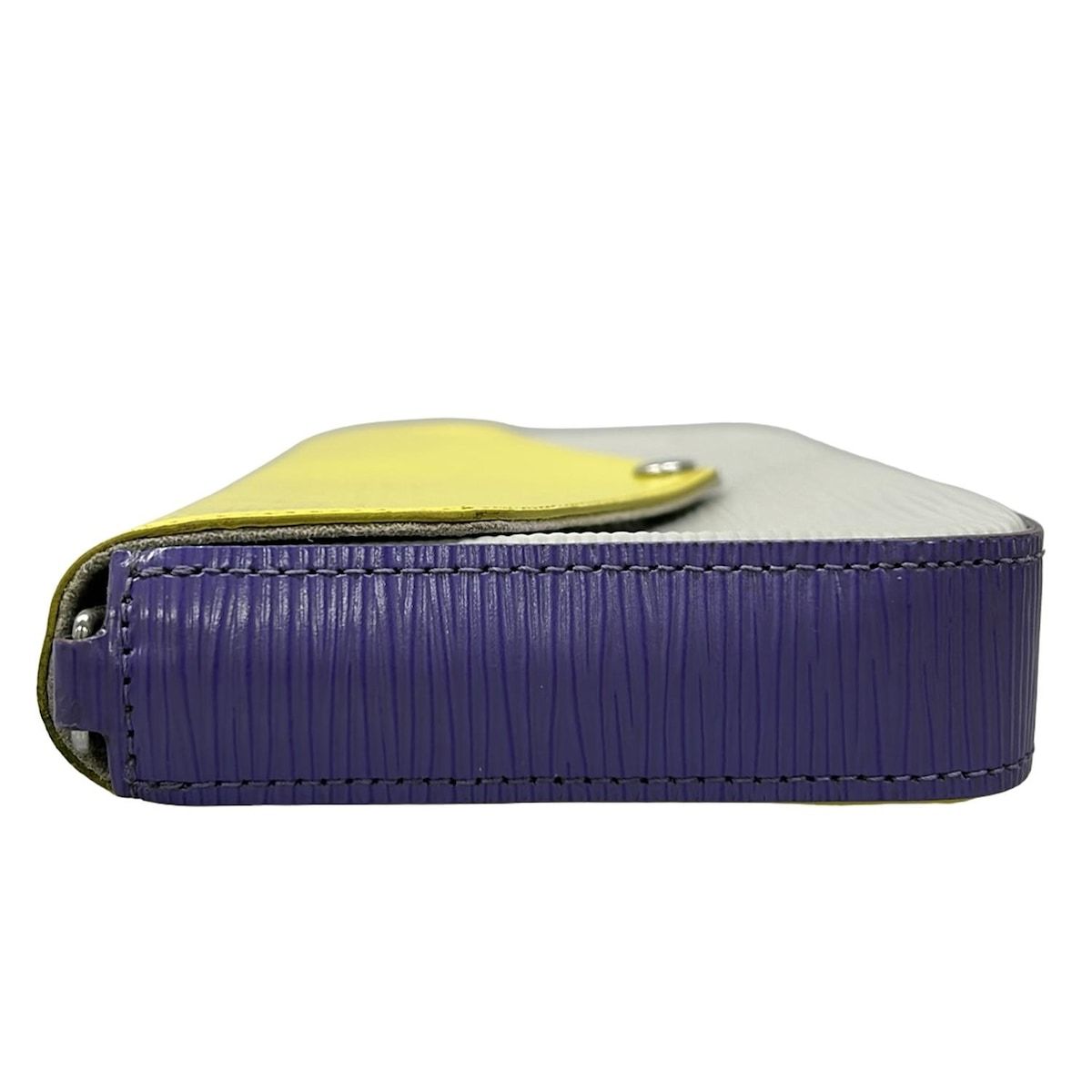 LOUIS VUITTON(ルイヴィトン) 財布 エピ ポシェットフェリシー M61753 イエロー×ライトグレー×パープル レザー、牛革 LOUIS VUITTON(ルイヴィトン) 財布 エピ ポシェットフェリシー M61753
