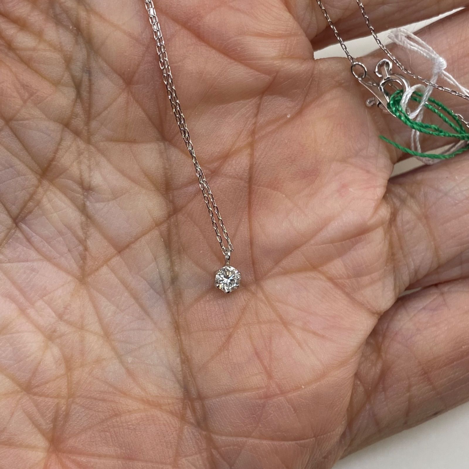 天然ダイヤモンド 0.1ct プラチナ 一粒ネックレス - メルカリ