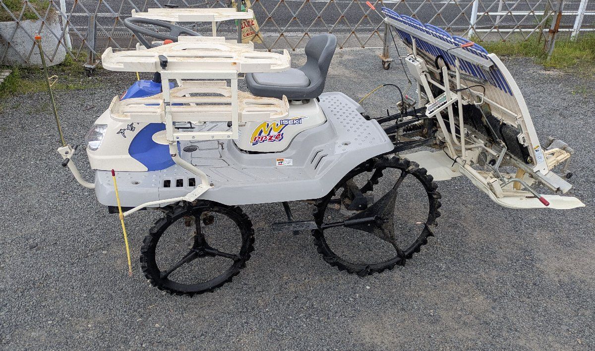 イセキ4条植えガソリンエンジン乗用田植機PPZ4-SD 送料別 引き取り歓迎 
