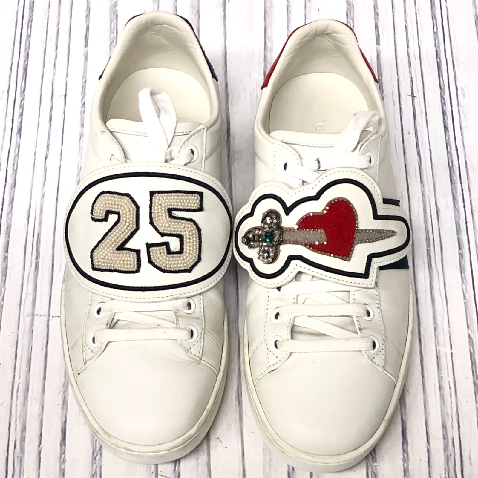 m001 X(80) GUCCI グッチ エンブロイダリー パッチ ACEスニーカー 