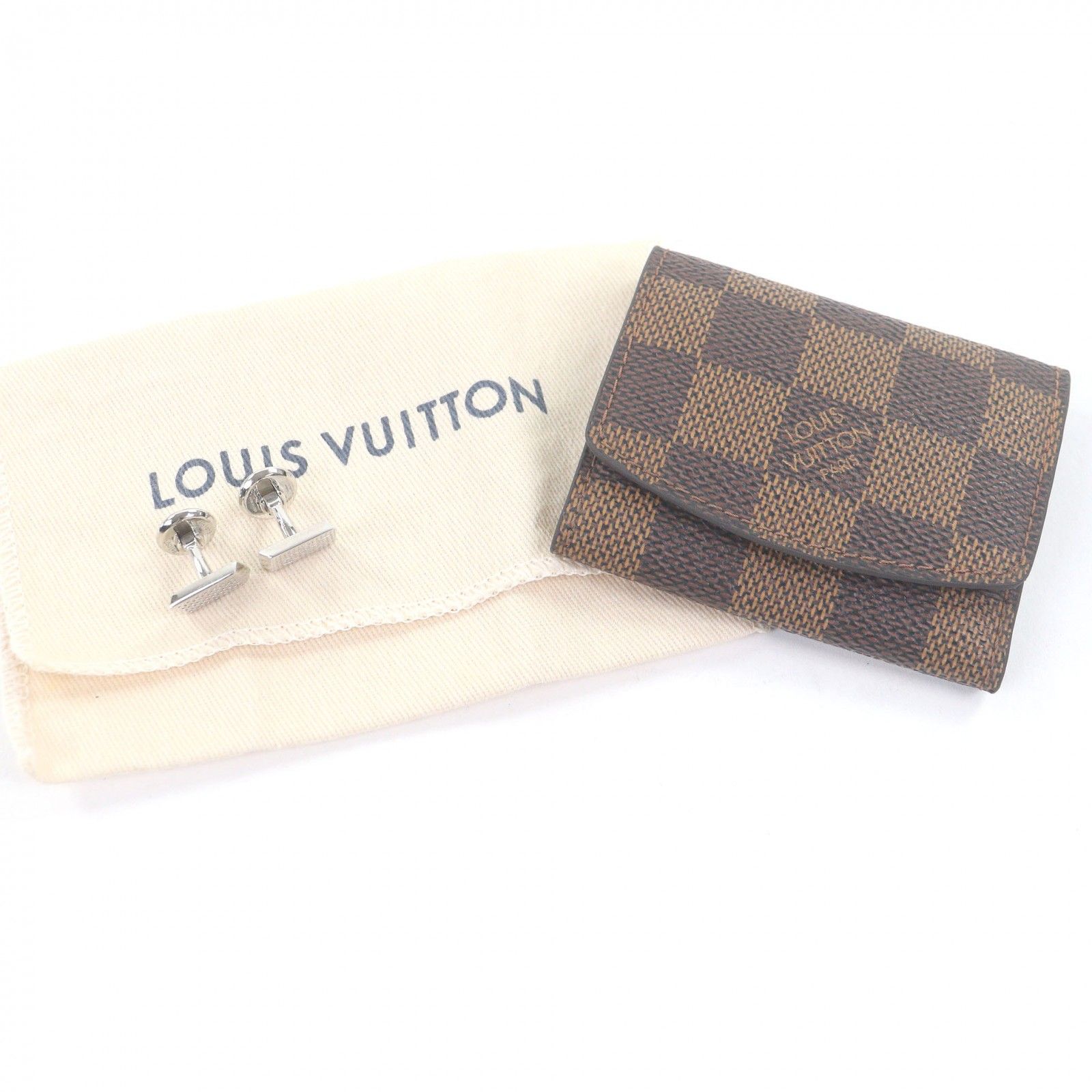 極美品□LOUIS VUITTON ルイヴィトン M61975 ダミエ・ヘリテージ ロゴ