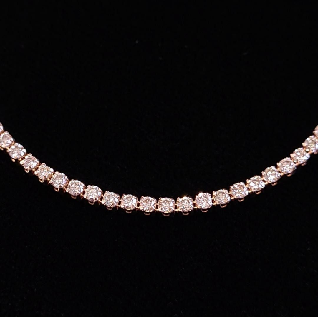 K18 天然ダイヤモンド テニスブレスレット1ct PG 大人気！クリップ式 2ct ダイヤモンド K18 PGテニス ブレスレット 鑑別