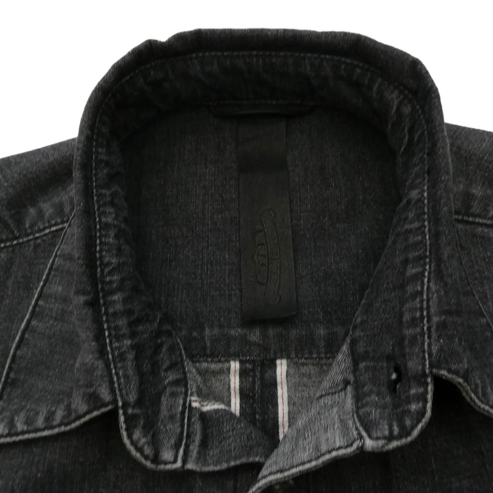 CHROME HEARTS クロムハーツ（原本無） DENIM LOOSEEND 袖レザークロス