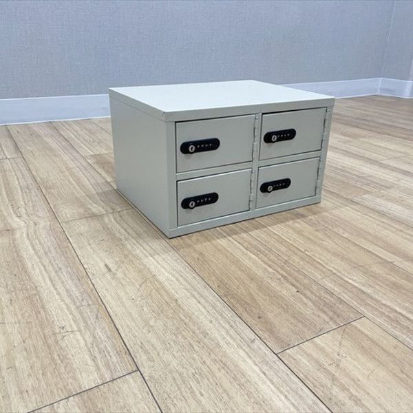 EIKO エーコー 4人用貴重品ロッカー 2列2段 LK-30 ダイヤル式 LK-304 グレー