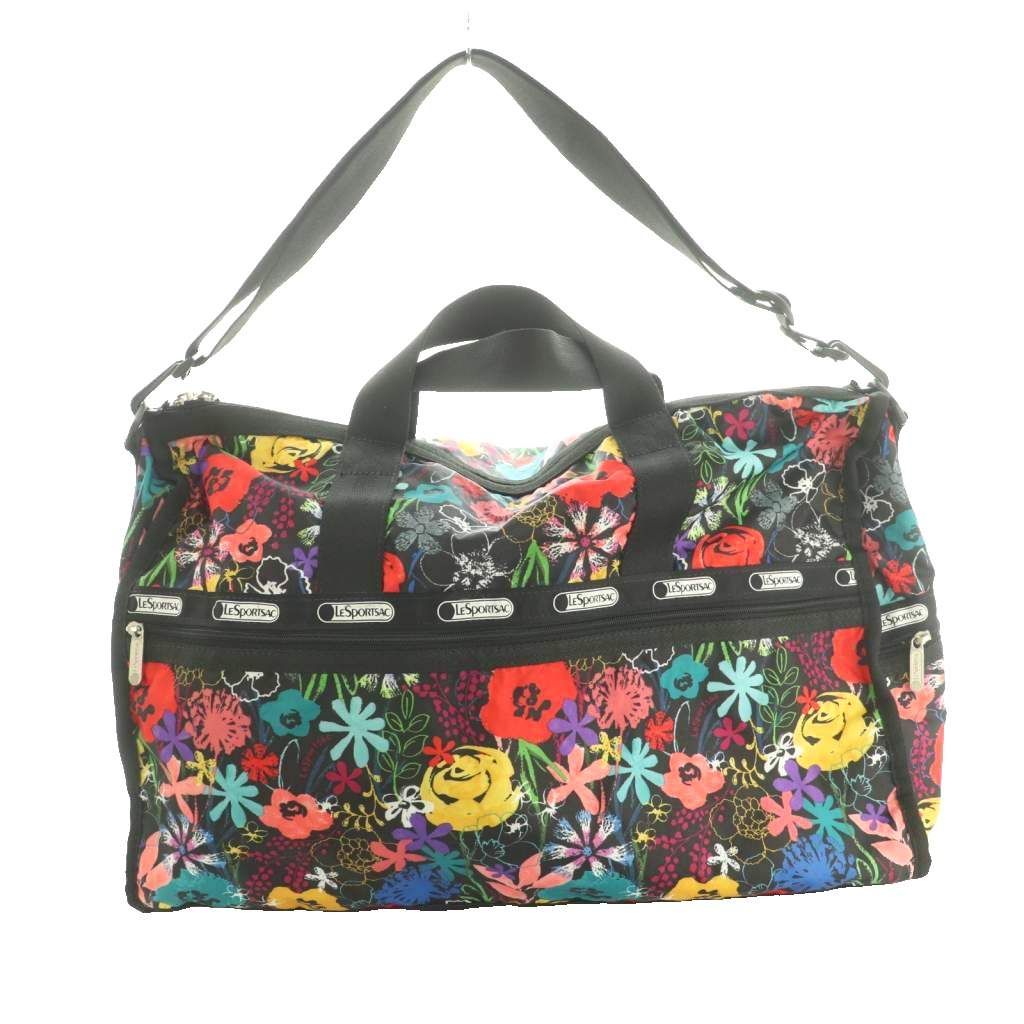 新品　LeSportsac レスポートサック　ボストンバッグ　黒　花柄 LeSportsac レスポートサック ボストンバッグ ショルダー 2way 花柄