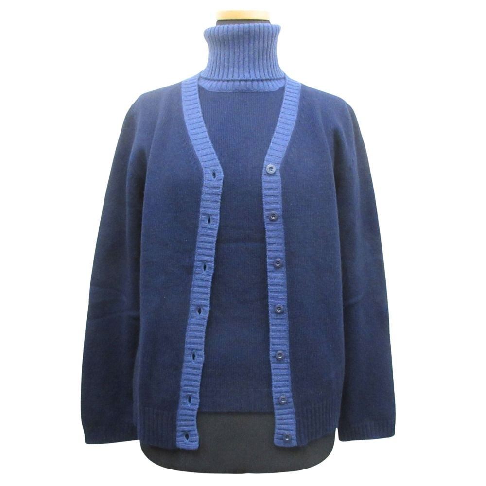 バーバリーブルーレーベル ビジュー アンサンブルニット カシュクール 
