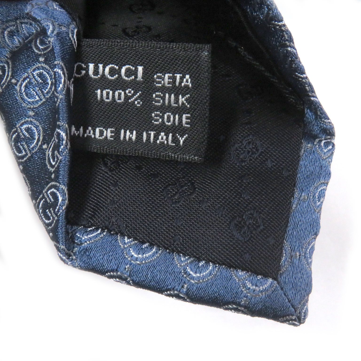 未使用品□GUCCI グッチ シルク100% GGロゴ総柄 クレスト ワイドタイ ネクタイ ライトブルー イタリア製 メンズ ビジネスオススメ◎ 未使用品□GUCCI グッチ シルク100% GGロゴ総柄 クレスト ワイドタイ