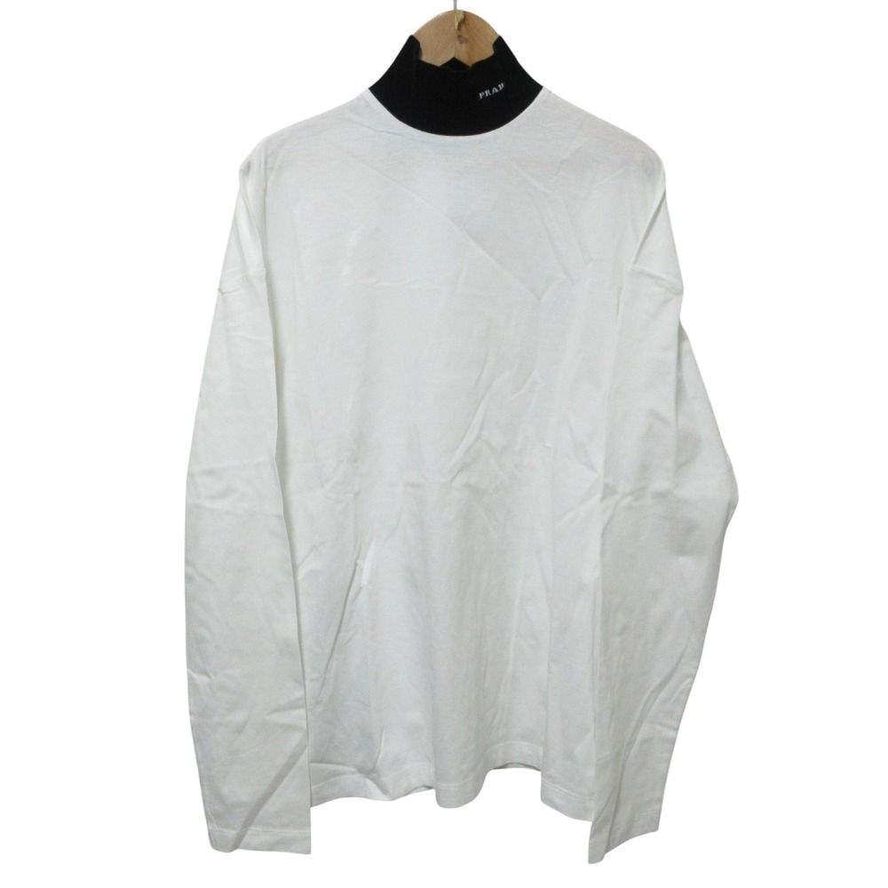 美品 クリーニング済 22AW PRADA プラダ ハイネック バイカラー ロング 