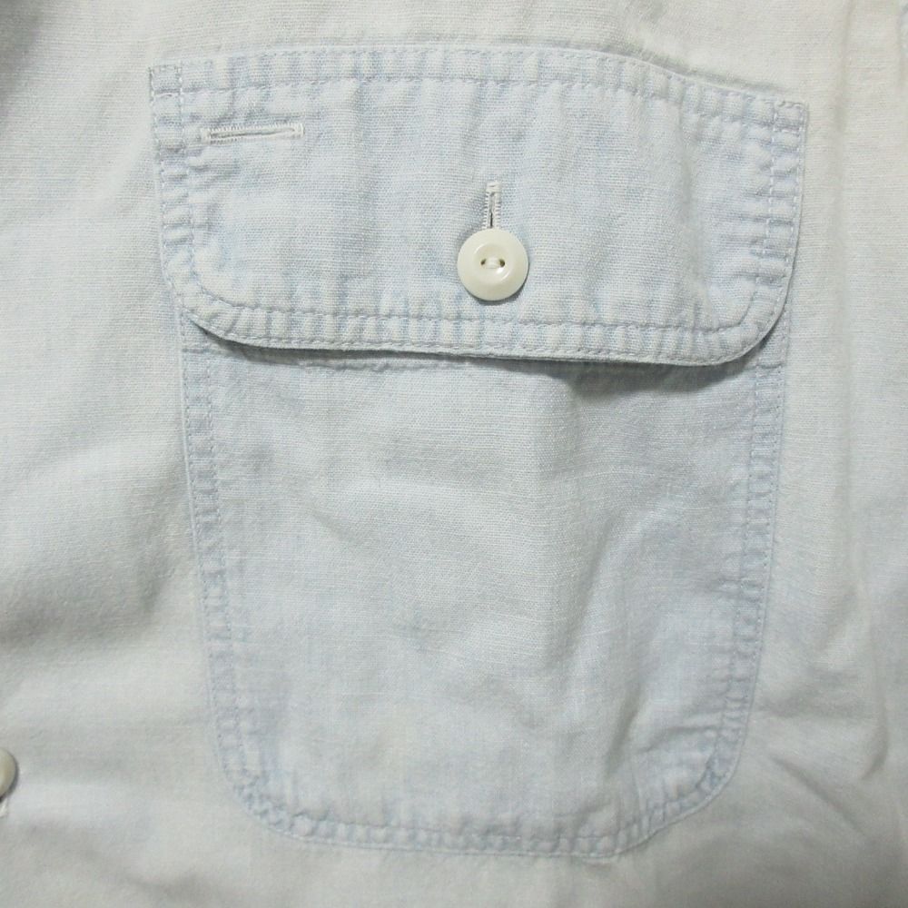 良品 MADISONBLUE マディソンブルー HAMPTON CHAMBRAY SHIRT 長袖 オーバーサイズシャツ MB999-5708 01 ライトブルー レディース 古着 中古 USED HAMPTON CHAMBRAY SHIRT(OW) | 旧アイテムカテゴリ,SHIRT/BLOUSE
