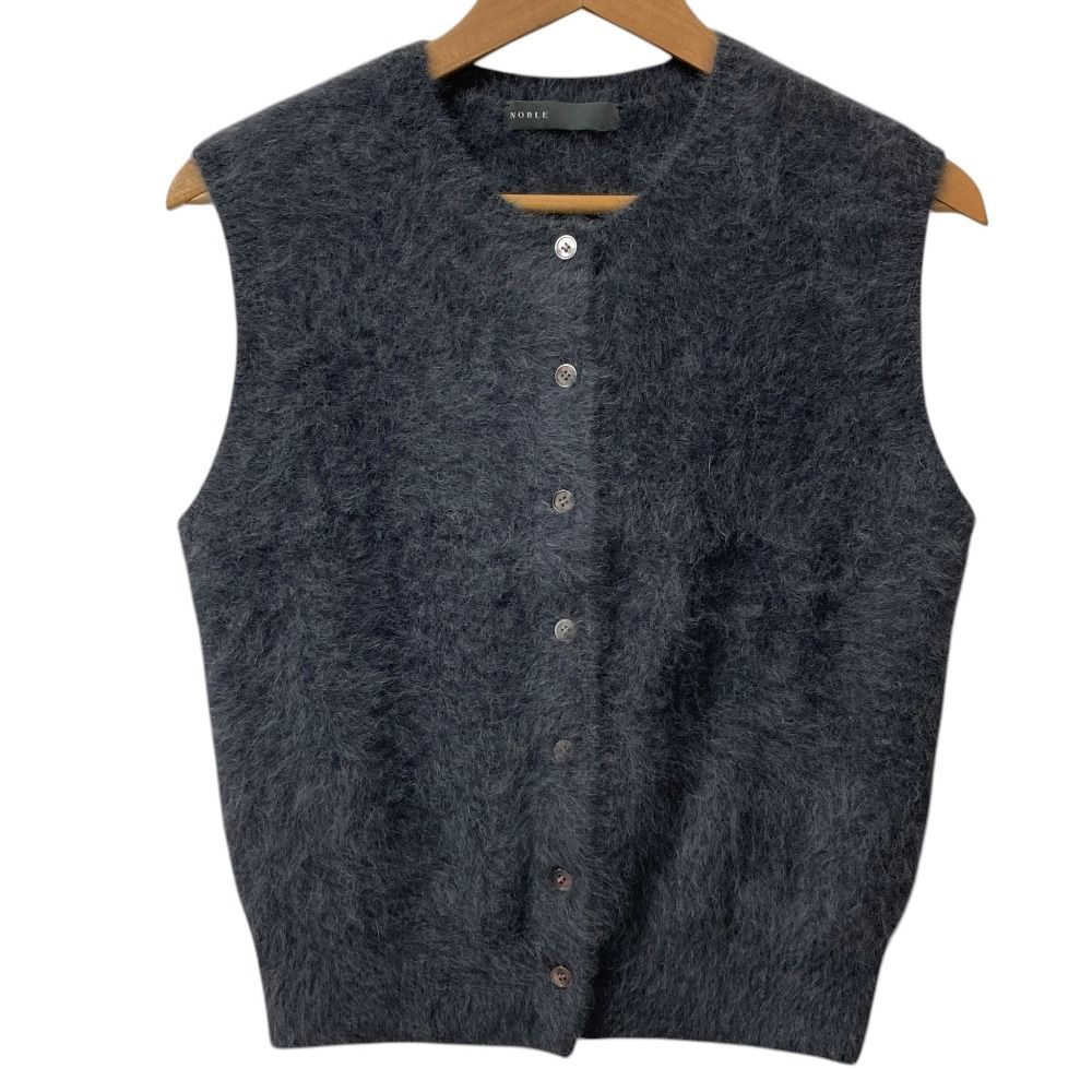 美品 25AW NOBLE ノーブル FOX/Caファー ノースリーブ ニットフロント