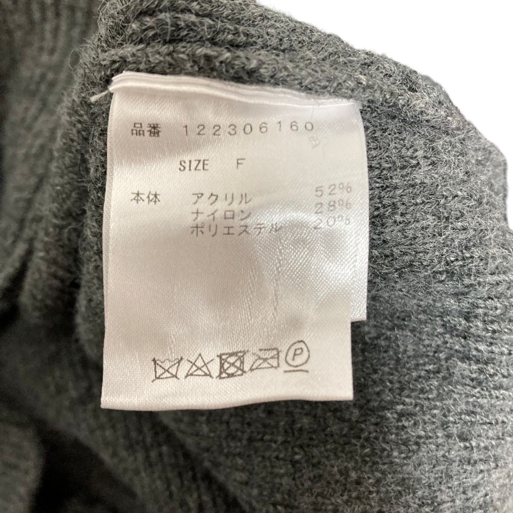 美品 AKTE アクテ ボタンフライ ニットカーディガン サイズＦ グレー レディース 古着 中古 USED 美品 AKTE アクテ ボタンフライ ニットカーディガン サイズF グレー