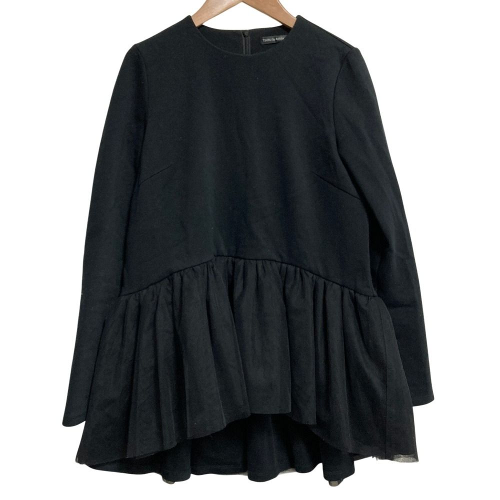美品 23AW TSURU BY MARIKO OIKAWA ツルバイマリコオイカワ Honey チュール ペプラムトップス ブラウス BL-2230500 ブラック レディース 古着 中古 USED 美品 23AW TSURU BY MARIKO OIKAWA ツルバイマリコオイカワ Honey