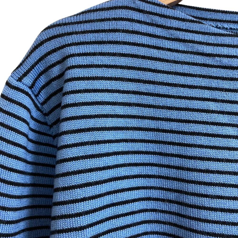 良品 PRADA プラダ ボーダー柄 ニット カットソー セーター サイズ46