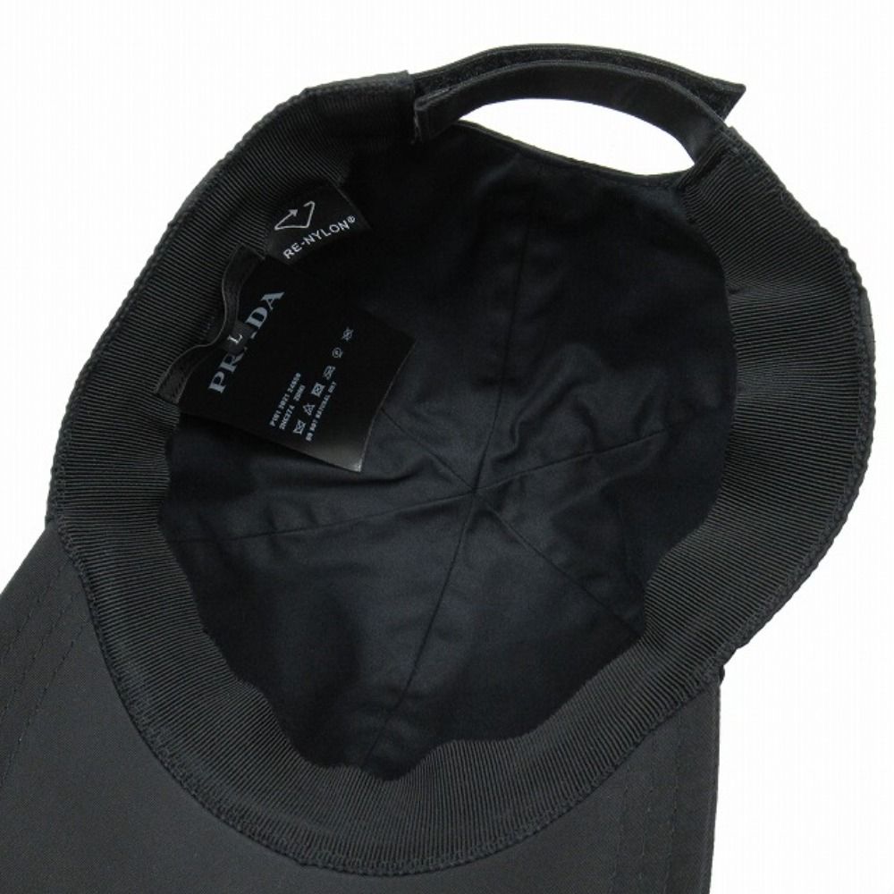 美品 PRADA プラダ Re-Nylon ベースボール キャップ 帽子 6パネル トラ 