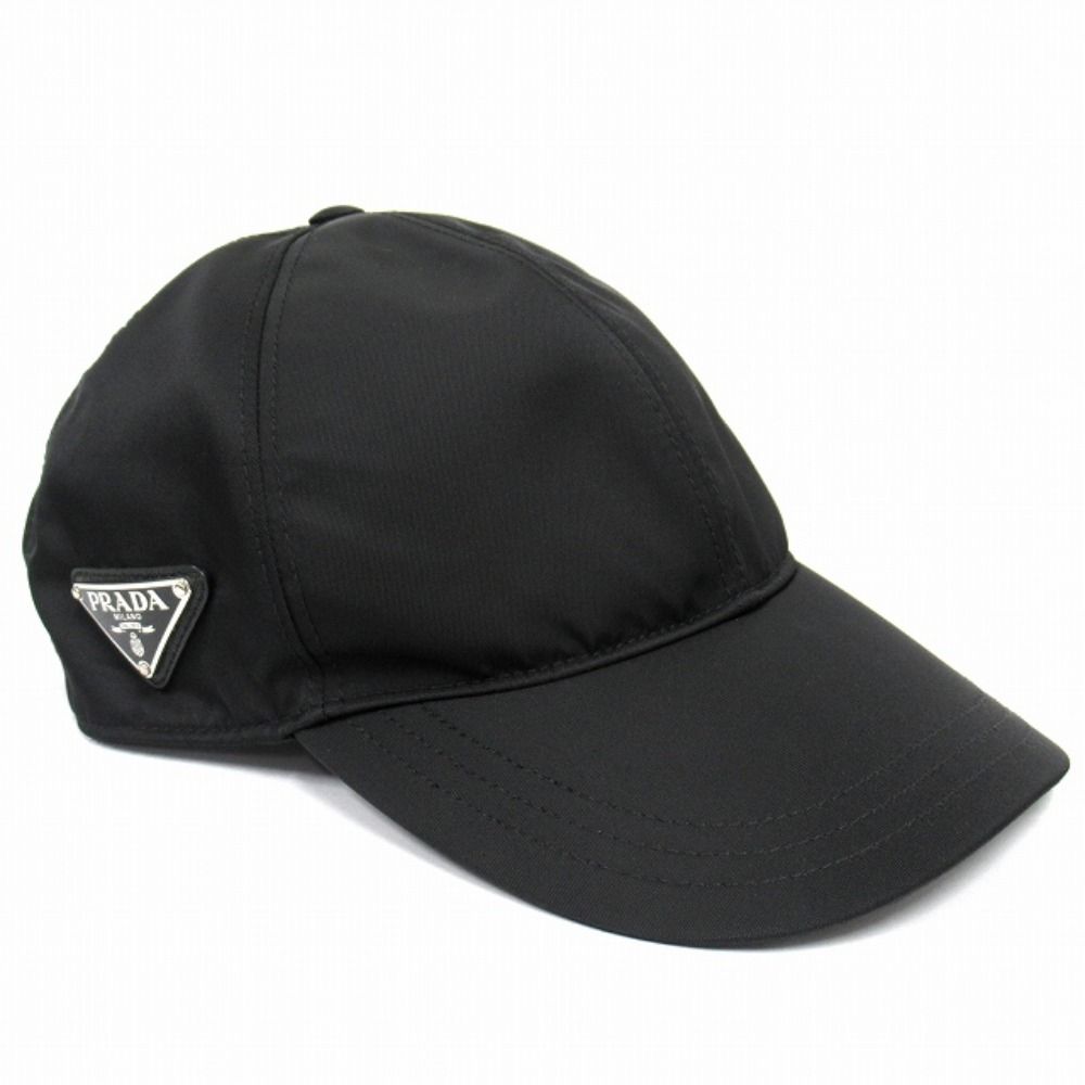 美品 PRADA プラダ Re-Nylon ベースボール キャップ 帽子 6パネル トラ 