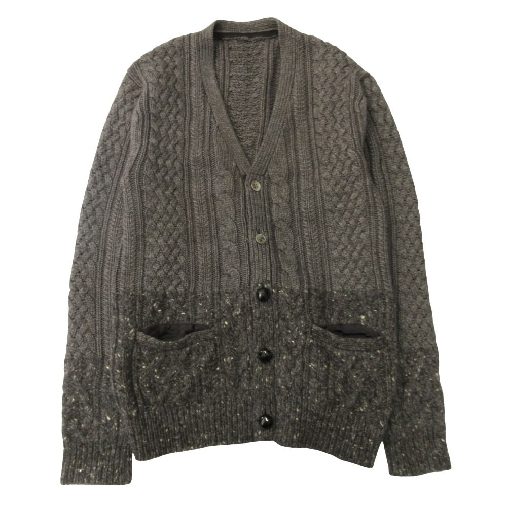 サカイ sacai ドッキング ウール ケーブルニット ブルゾン セーター 