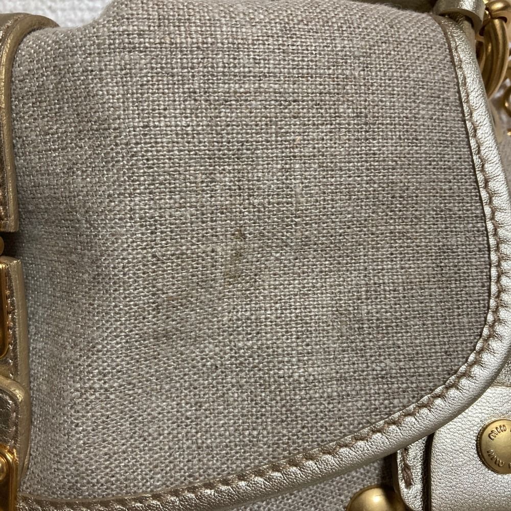 Miu Miu ミュウミュウ ショルダーバッグ - ライトグレー系 【古着 