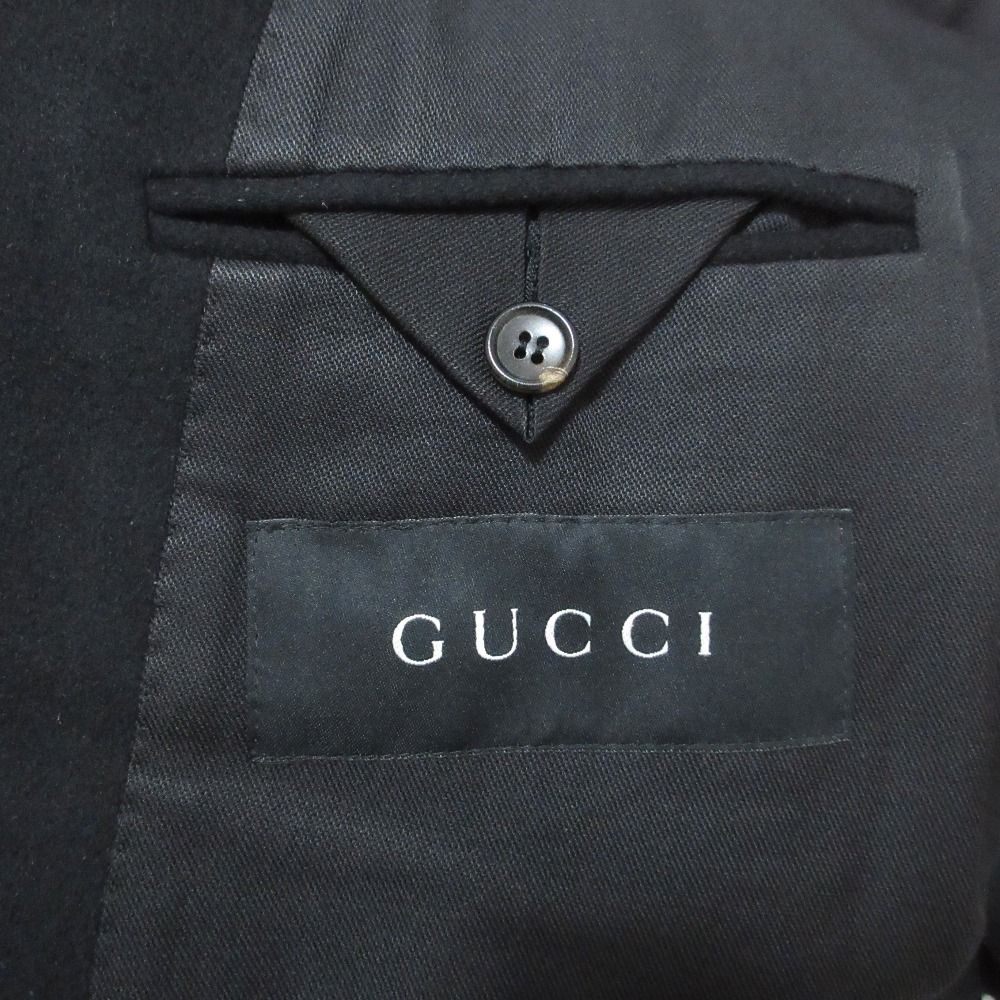 GUCCI グッチ トムフォード期 金ボタン Pコート ジャケット ブラック