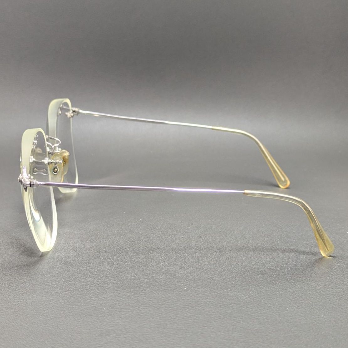 英国製 1950s Algha アルガ WGF 金張り リムレス ふちなし 眼鏡 英国製 1950s Algha アルガ WGF 金張り リムレス ふちなし 眼鏡 度付き