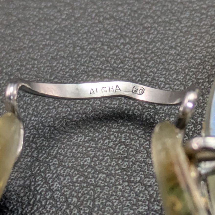 英国製 1950s Algha アルガ WGF 金張り リムレス ふちなし 眼鏡 度付き