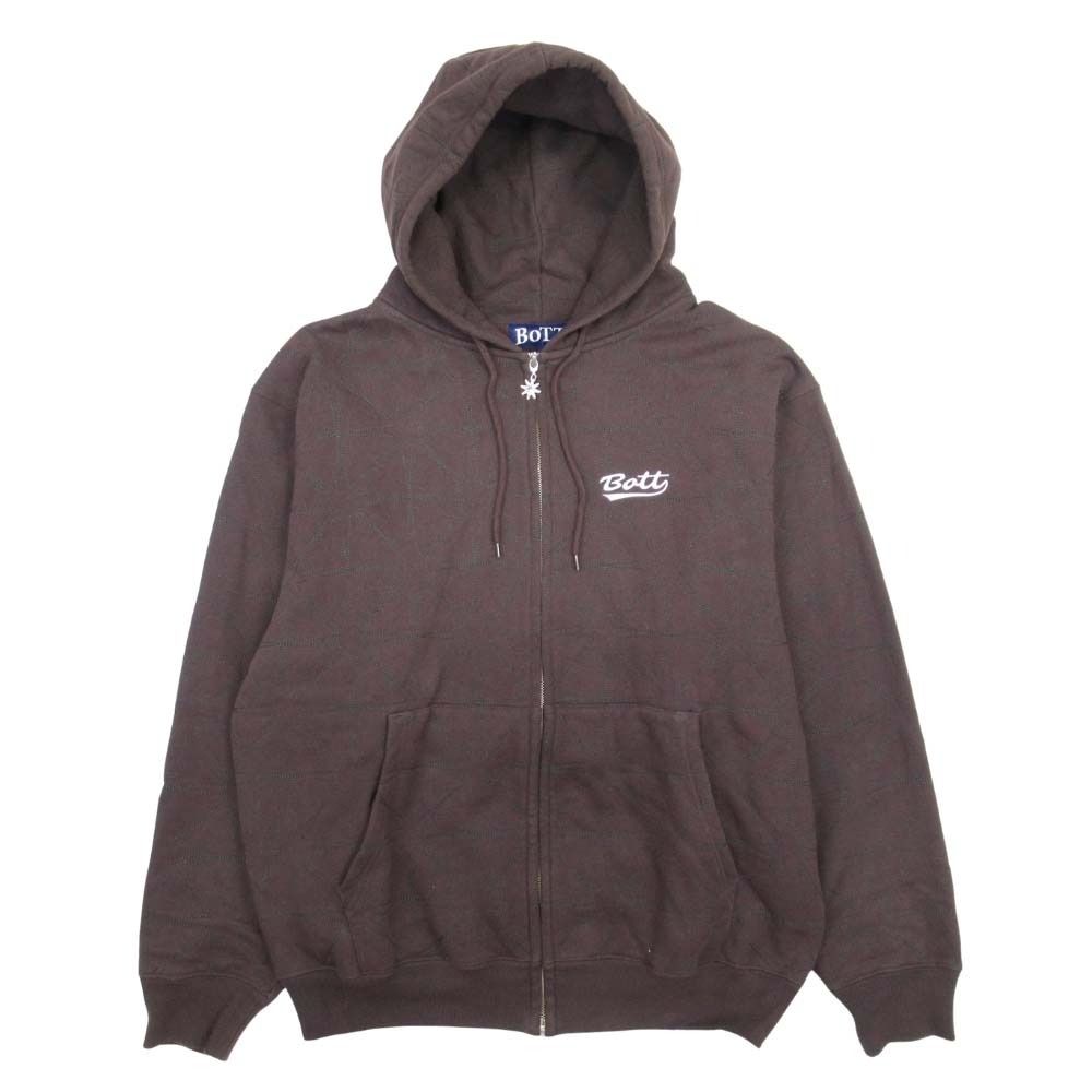 美品 BoTT ボット 24aw スパークルステッチ ジップアップ フーディー 