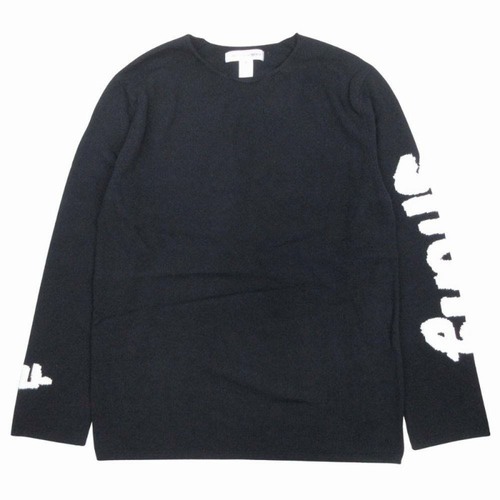 美品 COMME des GARCONS SHIRT コムデギャルソン 24aw LIVE FREE & STRONG WILL ストロングウィル セーター ニット XL 黒 メンズ 古着 中古 USED 美品 COMME des GARCONS SHIRT コムデギャルソン 24aw LIVE FREE