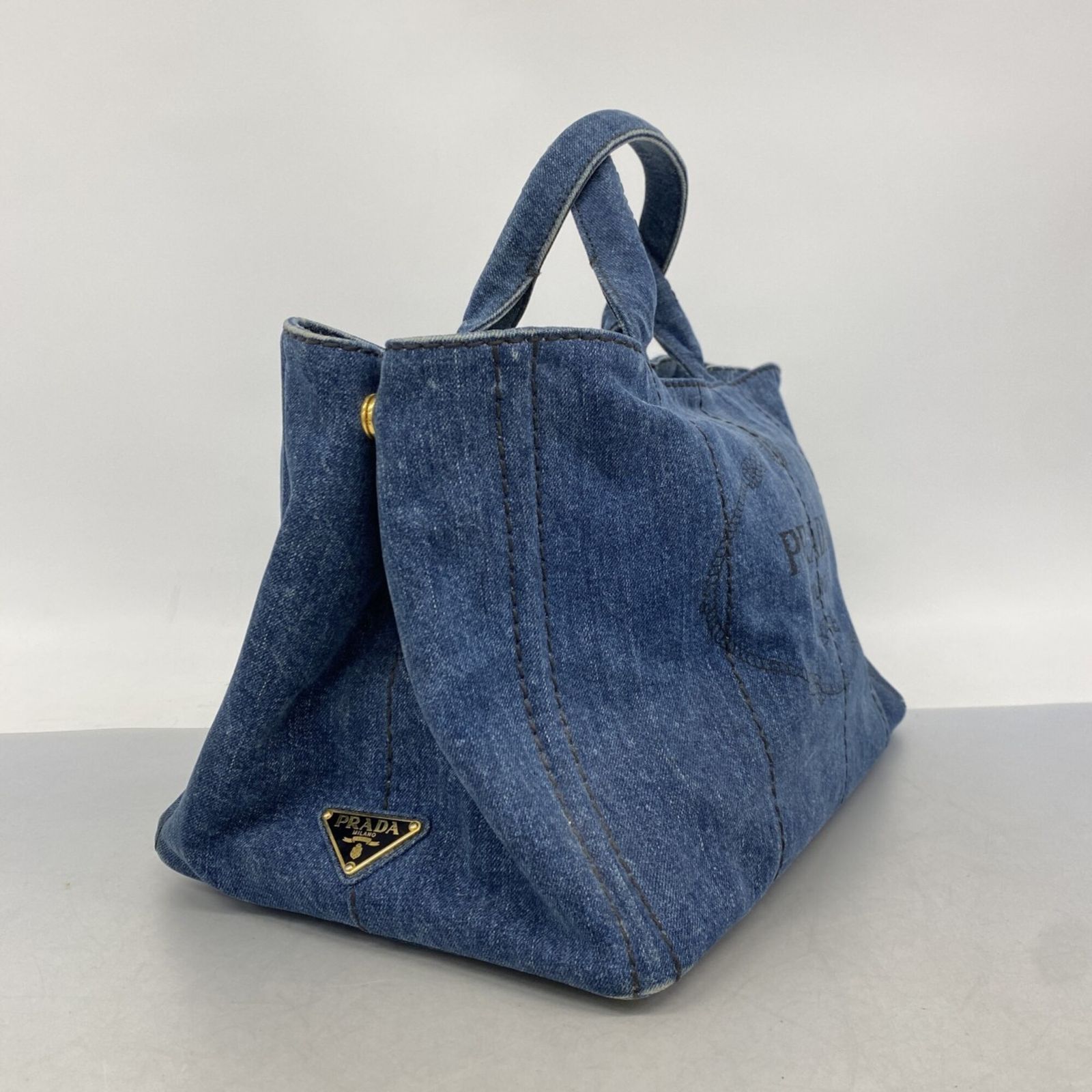 プラダ(Prada) プラダ トートバッグ カナパ デニム ネイビー 2way