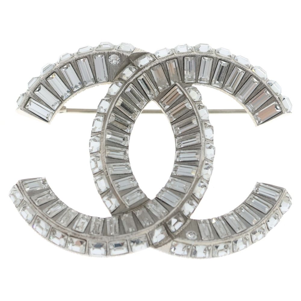 CHANEL (シャネル) ココマーク ラインストーン ピンバッジ