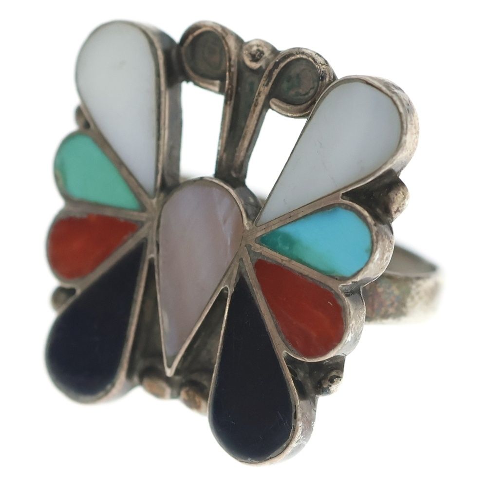 ZUNI ズニ族 インディアンジュエリー リング 指輪 17.5号 INDIAN JEWELRY (インディアンジュエリー) ZUNI族 ズニ族 D.S刻印