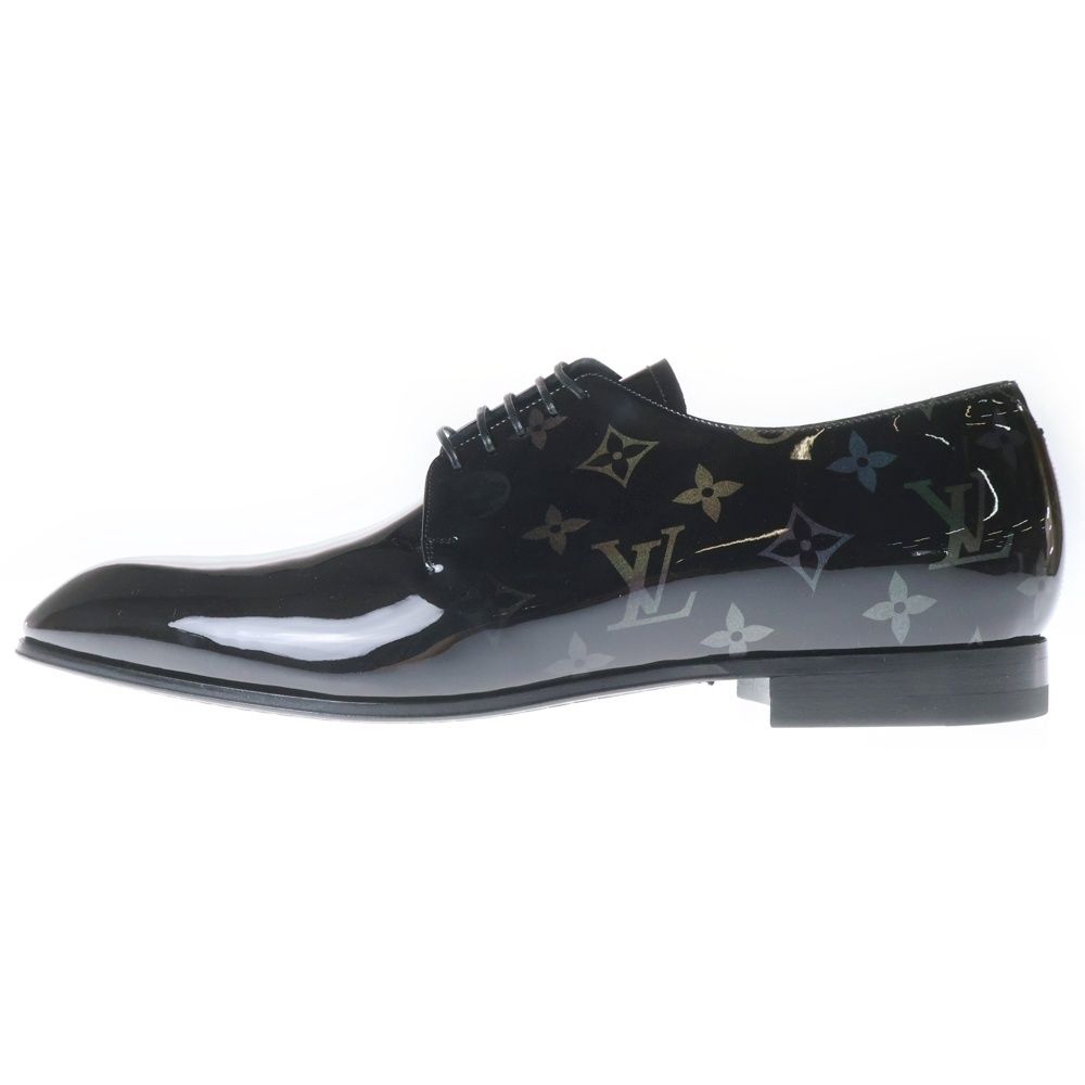 8 1/2 Louis Vuitton ルイヴィトン パテント ドレスシューズ 美品 LOUIS VUITTON ドレスシューズ 24 5cm位 緑 ビジネスシューズ 靴