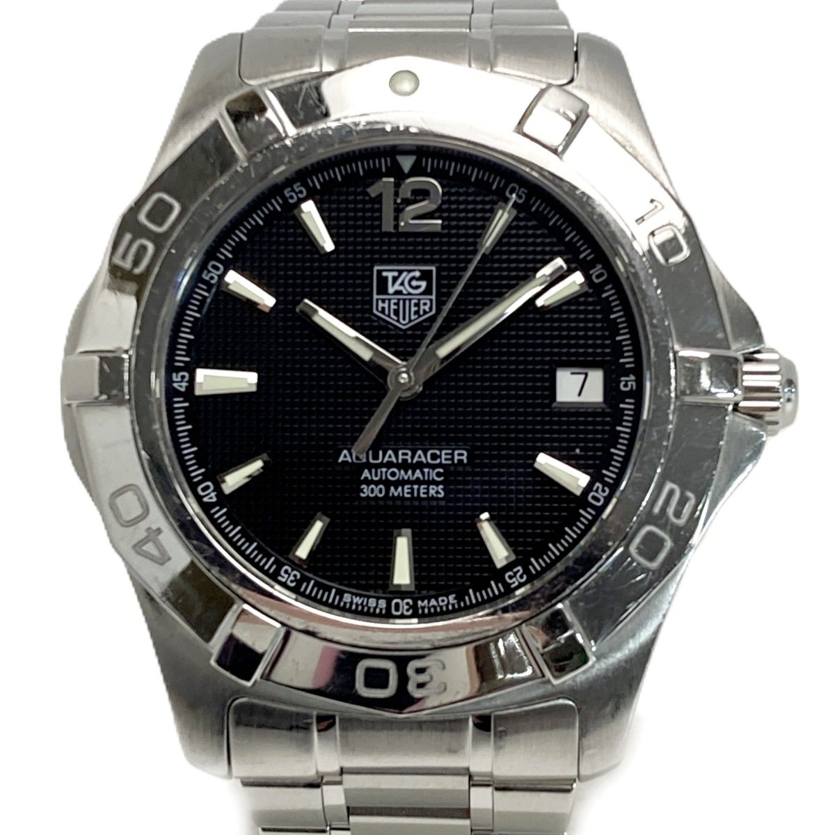TAG HEUER タグホイヤー アクアレーサー デイト WAF2110 ブラック 自動 