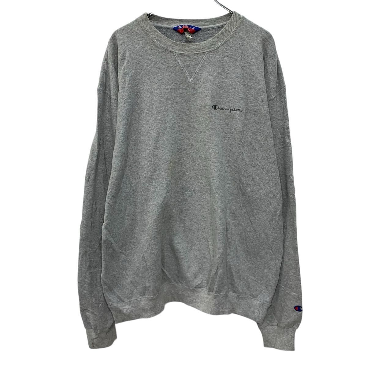 メキシコ製 Champion ロゴスウェット トレーナー XXL グレー 