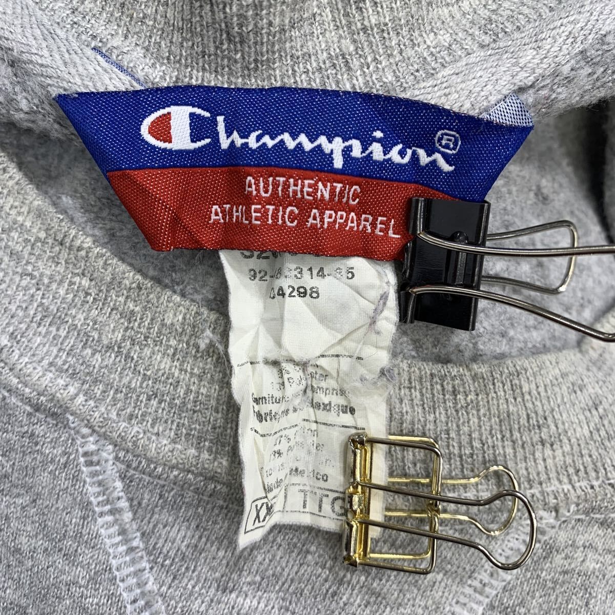 メキシコ製 Champion ロゴスウェット トレーナー XXL グレー 