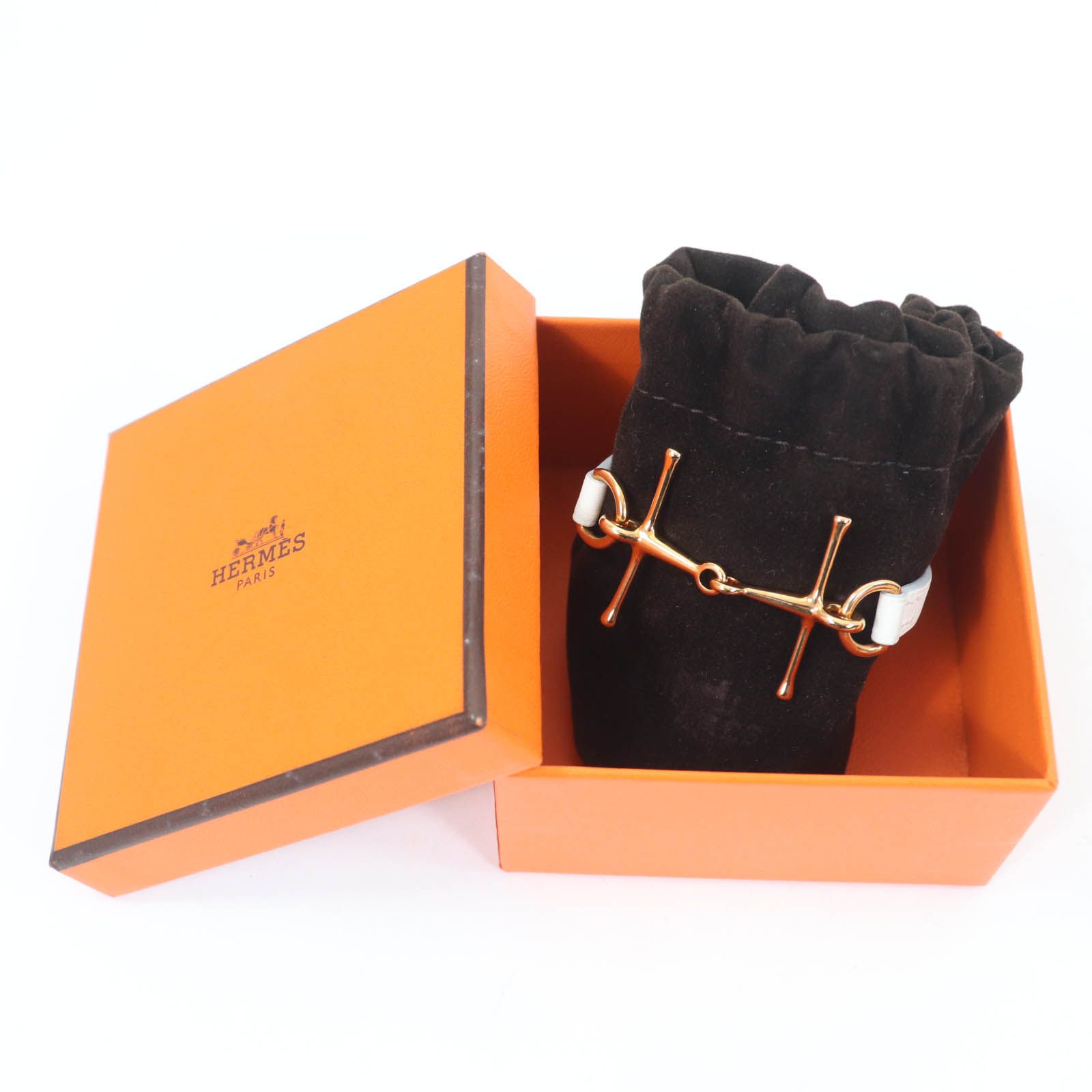 極美品☆HERMES エルメス モール ブレスレット ピンクゴールド金具 