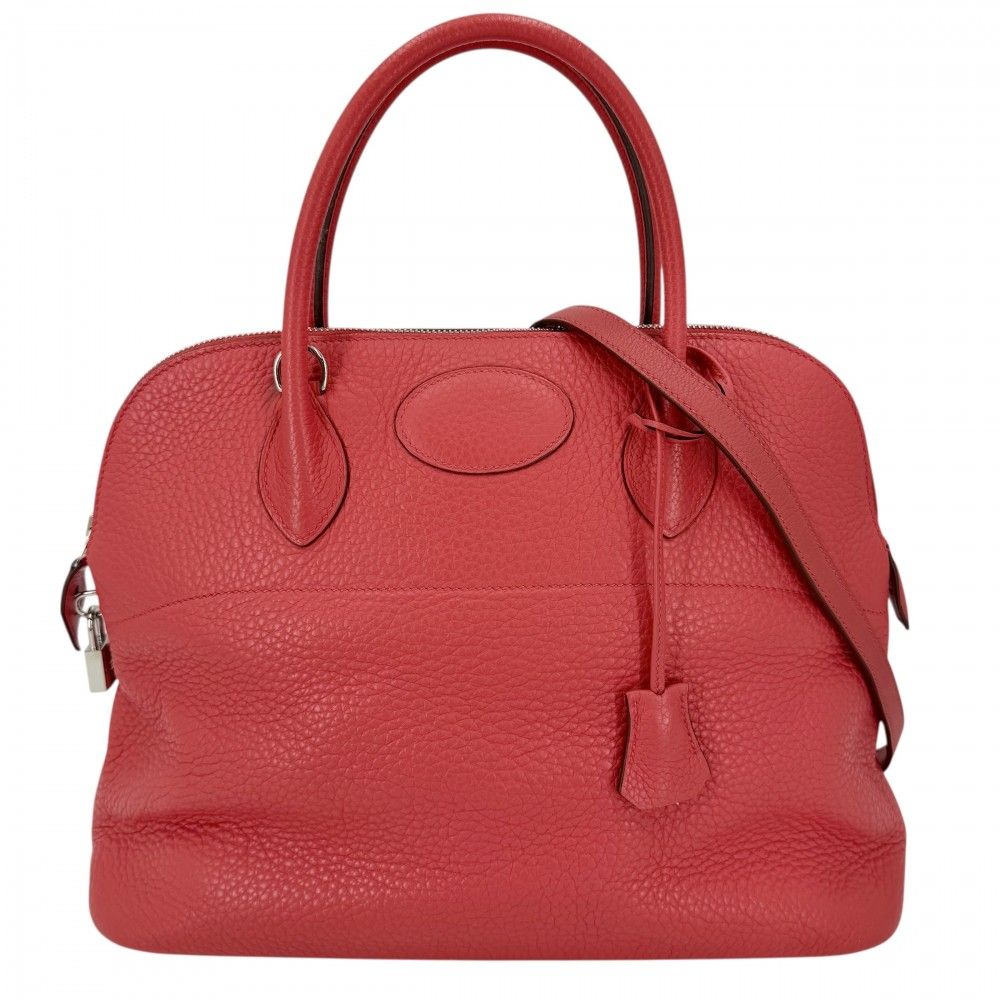 HERMES エルメス 2WAY ボリード35 ハンドバッグ ショルダーバッグ 肩掛け 斜め掛け □N レザー    レッド系 シルバー金具 レディース 2010年【中古品】 エルメス 2WAY レディース ボリード35 ハンドバッグ ショルダーバッグ