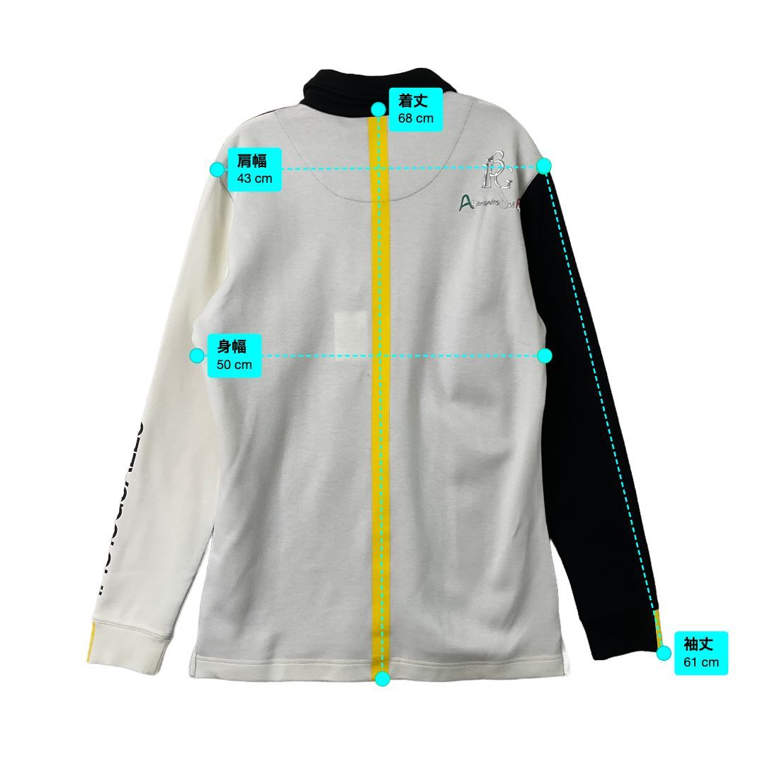 新品 1PIU1UGUALE3 GOLF × アレッサンドロデルピエロ ADP L/S BACK