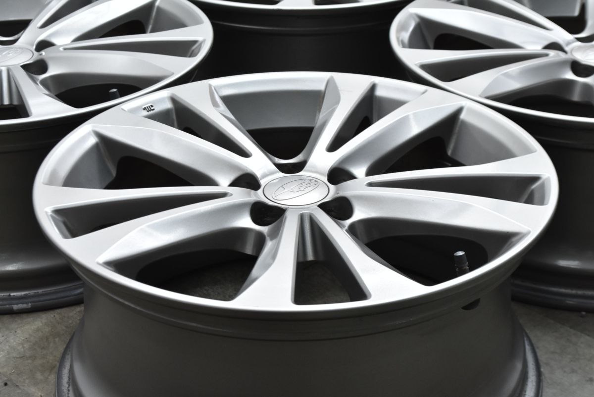 良好品】スバル BR レガシィ 純正 17in 7.5J +55 PCD100 4本 