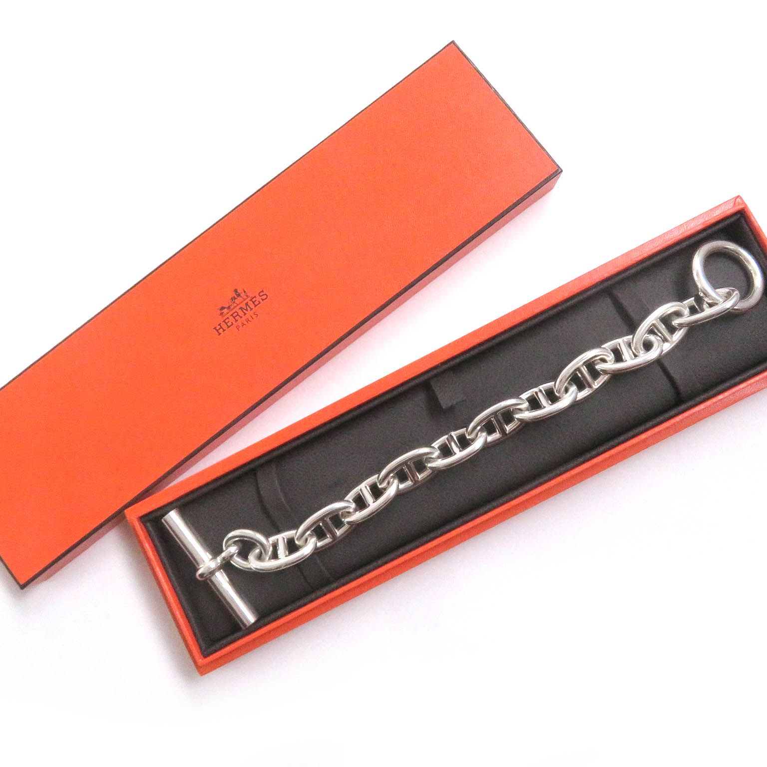 美品□HERMES エルメス シェーヌダンクル TGM 11コマ ブレスレット