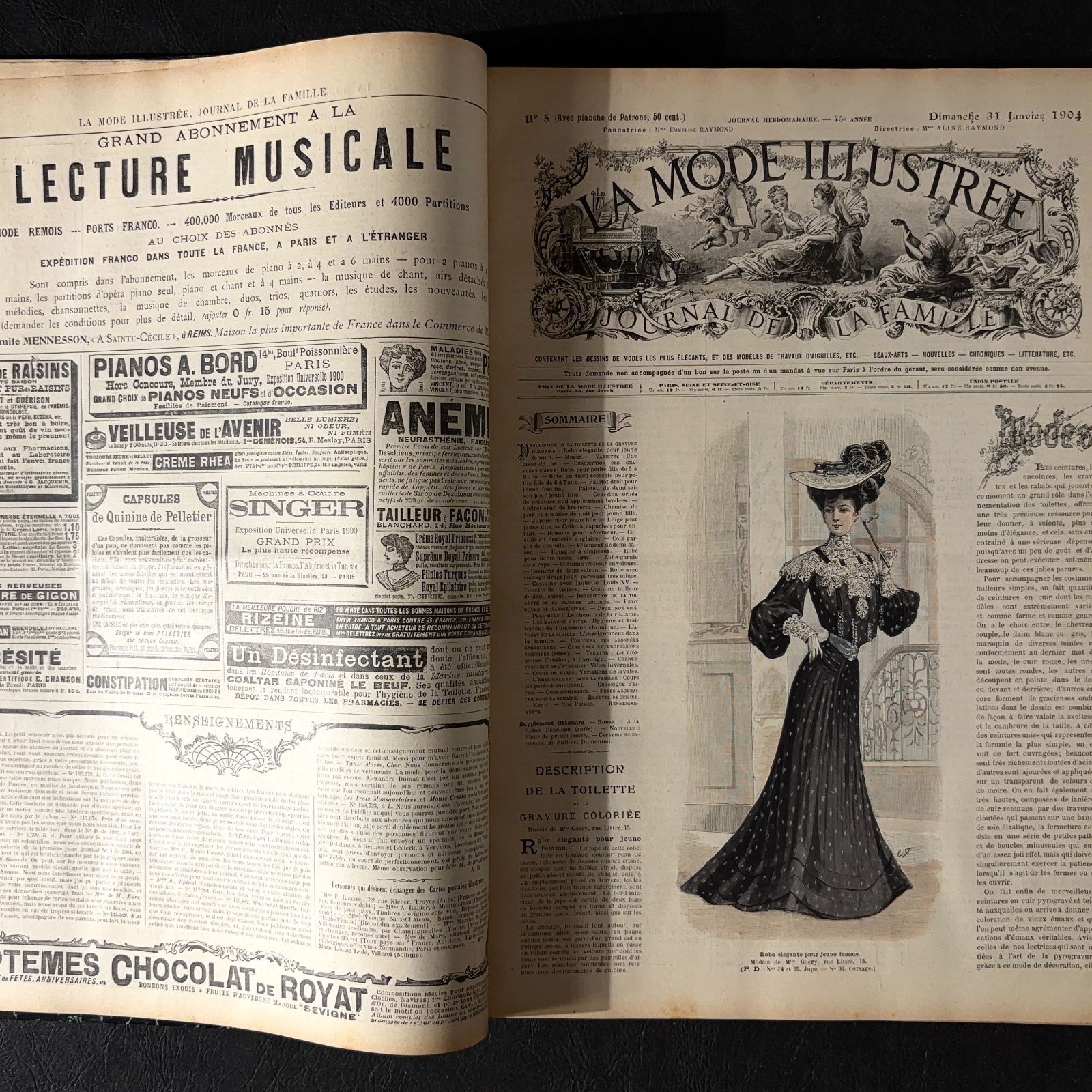 1875年銅版画◆フランス ファッション誌『ラ・モード・イリュストレ』No.32 1875年銅版画◇フランス ファッション誌『ラ・モード・イリュストレ